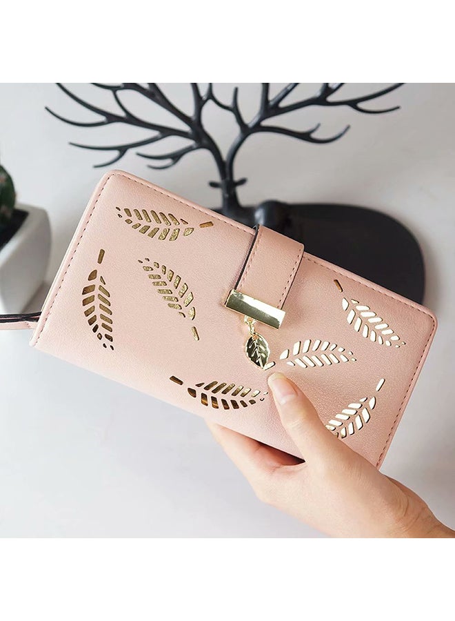 VILILY Sleek Lightweight Casual Wallet Pink/Gold - Image 5